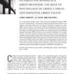 Effects of Green HRM Practices on Employee Workplace Green Behavior: The Role of Psychological Green Climate and Employee Green Values
