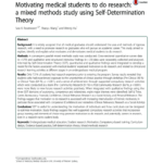 Motivating medical students to do research: a mixed methods study using Self-Determination Theory