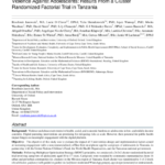 Optimizing Engagement With a Smartphone App to Prevent Violence Against Adolescents: Results From a Cluster Randomized Factorial Trial in Tanzania