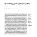 Attachment-Related Anxiety and Religiosity as Predictors of Generalized Self-Efficacy and Dispositional Hope