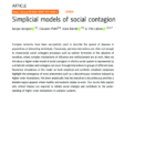 Simplicial models of social contagion