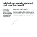 Food-related energy consumption can help reveal poverty in rural Chinese households