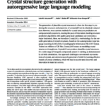 Crystal structure generation with autoregressive large language modeling