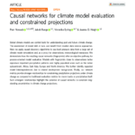 Causal networks for climate model evaluation and constrained projections