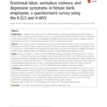 Emotional labor, workplace violence, and depressive symptoms in female Bank employees: a questionnaire survey using the K-ELS and K-WVS
