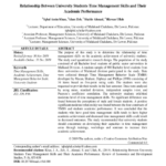 Relationship Between University Students Time Management Skills and Their Academic Performance