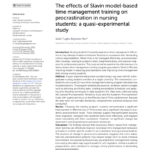 The effects of Slavin model-based time management training on procrastination in nursing students: a quasi-experimental study