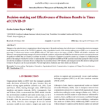 Decision-making and Effectiveness of Business Results in Times of COVID-19
