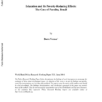 Education and Its Poverty-Reducing Effects: The Case of Paraíba, Brazil