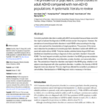 The prevalence of psychiatric comorbidities in adult ADHD compared with non-ADHD populations: A systematic literature review