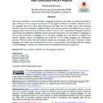 MOROCCAN STUDENTS' ATTITUDES TOWARDS LOCAL AND FOREIGN LANGUAGES: THE ROLE OF SELF-DIRECTED AND LANGUAGE POLICY FORCES