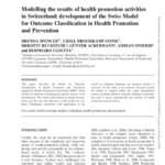 Modelling the results of health promotion activities in Switzerland: development of the Swiss Model for Outcome Classification in Health Promotion and Prevention
