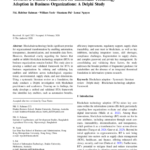 Towards a Unified Framework for Blockchain Technology Adoption in Business Organizations: A Delphi Study