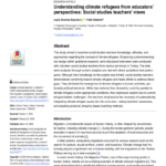Understanding climate refugees from educators’ perspectives: Social studies teachers’ views