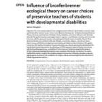 Influence of bronfenbrenner ecological theory on career choices of preservice teachers of students with developmental disabilities