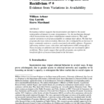 Prison Rehabilitation Programs and Recidivism