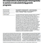 Decomposition of phenotypic heterogeneity in autism reveals underlying genetic programs
