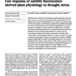 Fast response of satellite fluorescence-derived plant physiology to drought stress