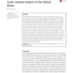Social network analysis of the biblical Moses