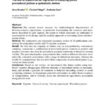 The use of experimental vignettes in studying police procedural justice: a systematic review