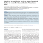 Identifying Factors Affecting Job Stress among Operational Staff of the Iranian Red Crescent Society: A Qualitative Study