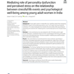 Mediating role of personality dysfunction and perceived stress on the relationship between stressful life events and psychological well-being among young adult women in India