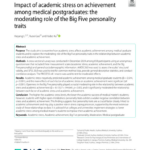 Impact of academic stress on achievement among medical postgraduates: the moderating role of the Big Five personality traits